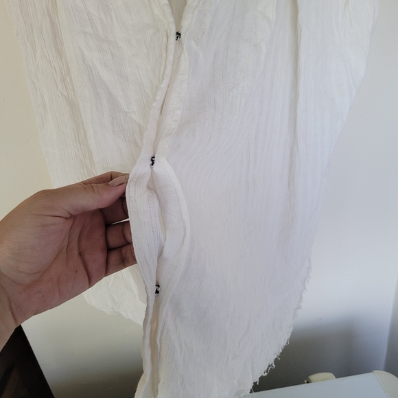 Isabel Marant Etoile cream crinkled cotton sleeveless blouse M/L - Picture 6 of 8